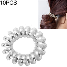 Load image into Gallery viewer, 10 PCS Multicolor Elastic Hair Bands Spiral Shape Ponytail Hair Ties Rubber Band Hair Rope Telephone Wire Hair Accessories