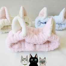 Load image into Gallery viewer, Cute Elastic Cat Ears Headbands Women Girls Makeup Face Washing Headband Hairdo Facial Mask Headwrap Hairband Hair Accessory
