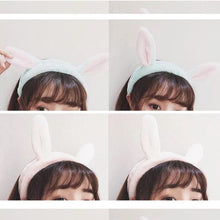 Load image into Gallery viewer, Cute Elastic Cat Ears Headbands Women Girls Makeup Face Washing Headband Hairdo Facial Mask Headwrap Hairband Hair Accessory