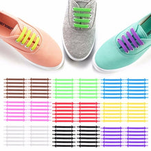 Load image into Gallery viewer, 12 PCS / Set Creative Unisex Women Men Athletic Running No Tie Shoelaces Elastic Silicone Shoe Lace for All Sneakers