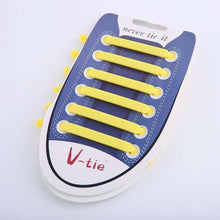 Load image into Gallery viewer, 12 PCS / Set Creative Unisex Women Men Athletic Running No Tie Shoelaces Elastic Silicone Shoe Lace for All Sneakers