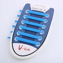 Load image into Gallery viewer, 12 PCS / Set Creative Unisex Women Men Athletic Running No Tie Shoelaces Elastic Silicone Shoe Lace for All Sneakers