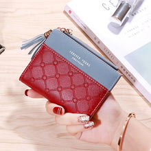 Load image into Gallery viewer, Cute Fashion Purse Leather Long Zip Wallet Coin Card Holder Soft Leather Phone Card Female Clutch, water pink, black, Red, light gray, smoke purple