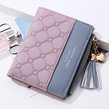 Load image into Gallery viewer, Cute Fashion Purse Leather Long Zip Wallet Coin Card Holder Soft Leather Phone Card Female Clutch, water pink, black, Red, light gray, smoke purple