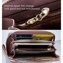 Load image into Gallery viewer, Women Long Clutch Wallet Large Capacity Wallets Female Purse Phone Pocket Card Holder, Pink, Gray, Blue, Green, Wine Red, Black