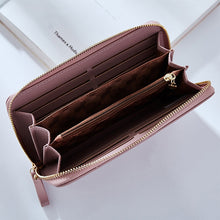 Load image into Gallery viewer, Women Long Clutch Wallet Large Capacity Wallets Female Purse Phone Pocket Card Holder, Pink, Gray, Blue, Green, Wine Red, Black