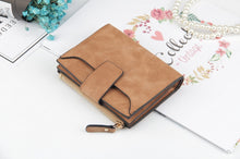 Load image into Gallery viewer, Leather Women Hasp Small Slim Coin Pocket Purse Cards Holders Wallet