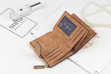 Load image into Gallery viewer, Leather Women Hasp Small Slim Coin Pocket Purse Cards Holders Wallet