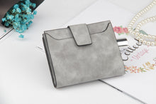 Load image into Gallery viewer, Leather Women Hasp Small Slim Coin Pocket Purse Cards Holders Wallet