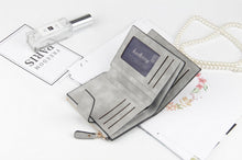 Load image into Gallery viewer, Leather Women Hasp Small Slim Coin Pocket Purse Cards Holders Wallet