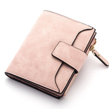 Load image into Gallery viewer, Leather Women Hasp Small Slim Coin Pocket Purse Cards Holders Wallet