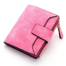 Load image into Gallery viewer, Leather Women Hasp Small Slim Coin Pocket Purse Cards Holders Wallet