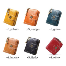 Load image into Gallery viewer, Vintage Button Phone Purses Women Wallets Female Purse Leather Brand Retro Ladies Long Zipper Woman Wallet Card Clutch