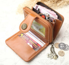 Load image into Gallery viewer, Vintage Button Phone Purses Women Wallets Female Purse Leather Brand Retro Ladies Long Zipper Woman Wallet Card Clutch