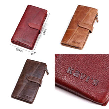 Load image into Gallery viewer, KAVIS Genuine Leather Women Wallet Long Clutch Zipper Coin Purse