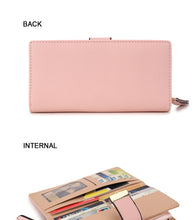 Load image into Gallery viewer, Long Gold Hollow Leaves Coin Purse Card Holders Wallet for Women