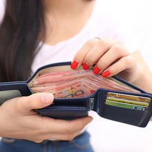 Load image into Gallery viewer, Short Mini Women Wallets Crown Decorated Fold PU Leather Coin Purse Card Holder