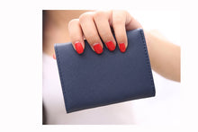 Load image into Gallery viewer, Short Mini Women Wallets Crown Decorated Fold PU Leather Coin Purse Card Holder