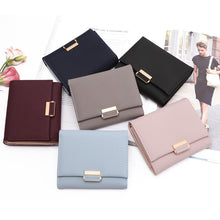 Load image into Gallery viewer, Luxury Wallet Female Leather Women Leather Purse Plaid Wallet Ladies Hot Change Card Holder Coin Small Purses for Girls