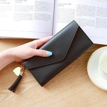 Load image into Gallery viewer, Simple Zipper Purses Long Section Clutch Wallet Soft PU Leather Money Bag