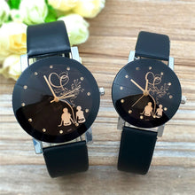 Load image into Gallery viewer, Couple Back View Pattern Leather Strap Quartz Watch
