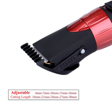 Load image into Gallery viewer, Waterproof Electric Hair Clipper Rechargeable Hair Trimmer Hair Cutting Machine Haircut Beard Trimer, Red, Grey