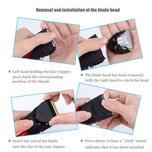 Load image into Gallery viewer, Waterproof Electric Hair Clipper Rechargeable Hair Trimmer Hair Cutting Machine Haircut Beard Trimer, Red, Grey