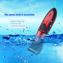 Load image into Gallery viewer, Waterproof Electric Hair Clipper Rechargeable Hair Trimmer Hair Cutting Machine Haircut Beard Trimer, Red, Grey