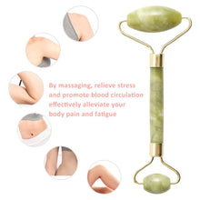 Load image into Gallery viewer, Double Jade Facial MassageRoller Stick