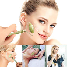 Load image into Gallery viewer, Double Jade Facial MassageRoller Stick