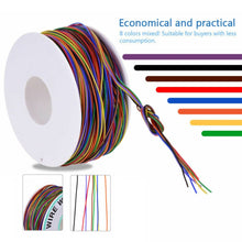 Load image into Gallery viewer, 8 Colors 30AWG Wire Tinned Copper Solid PVC Insulation Wrapping Wire, 8 Colors 30AWG