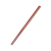 Load image into Gallery viewer, 1 Pair Stainless Steel Tableware Colorful Reusable Metal Chopsticks Dishware, Length：23cm