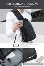 Load image into Gallery viewer, Multi Function Crossbody Bags Men Chest Bag Water Repellent Shoulder Bag with USB Charging Port