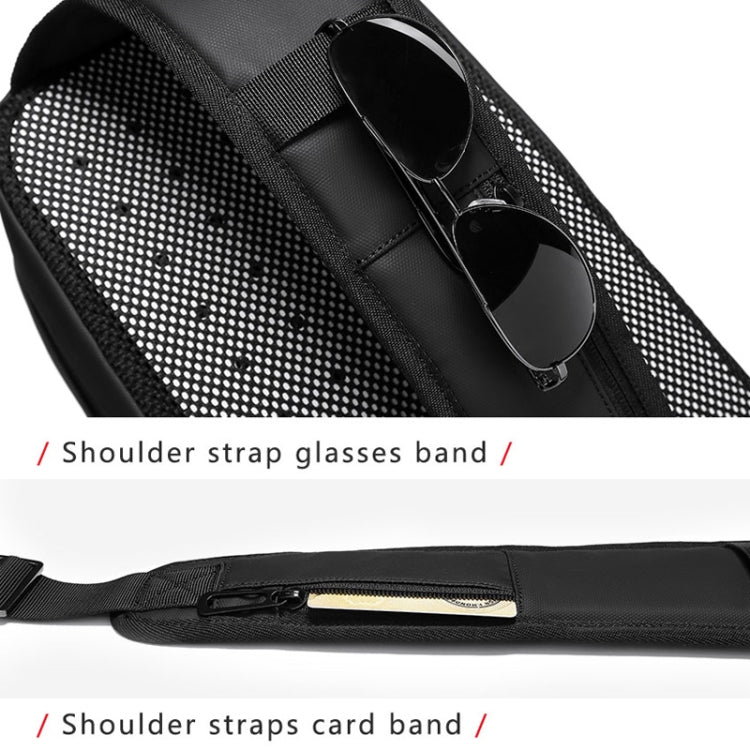 Multi Function Crossbody Bags Men Chest Bag Water Repellent Shoulder Bag with USB Charging Port