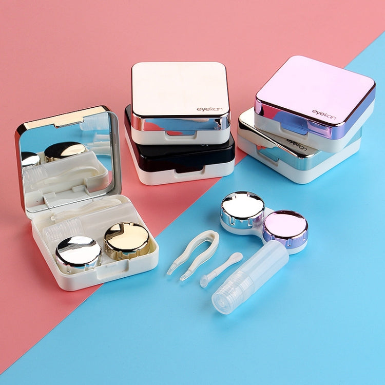 Colored Contact Lens Case with Mirror Eyes Contact Lens Container Lovely Travel Kit Box