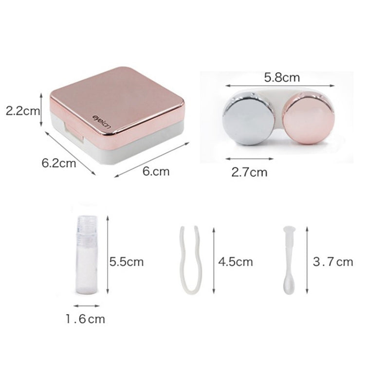 Colored Contact Lens Case with Mirror Eyes Contact Lens Container Lovely Travel Kit Box