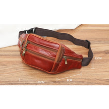 Load image into Gallery viewer, Fashion Men Genuine Leather Waist Bags Travel Necessity Organizer Mobile Phone Bag