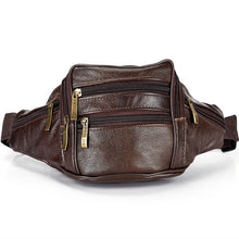 Load image into Gallery viewer, Fashion Men Genuine Leather Waist Bags Travel Necessity Organizer Mobile Phone Bag