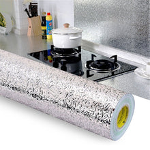 Load image into Gallery viewer, Kitchen Wall Stove Aluminum Foil Oil-proof Stickers Anti-fouling High-temperature Self-adhesive Croppable Wallpaper Wall Sticker, 40cmx5m, 40cmx5m Croppable Wallpaper, 60cmx5m, 60cmx5m Croppable Wallpaper