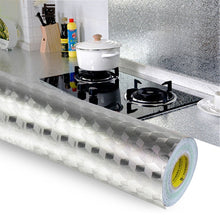 Load image into Gallery viewer, Kitchen Wall Stove Aluminum Foil Oil-proof Stickers Anti-fouling High-temperature Self-adhesive Croppable Wallpaper Wall Sticker, 40cmx5m, 40cmx5m Croppable Wallpaper, 60cmx5m, 60cmx5m Croppable Wallpaper