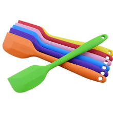 Load image into Gallery viewer, Kitchen Silicone Cream Cake Spatula Mixing Scraper Brush Butter Mixer Brushes Baking Tool Kitchenware, Red, Yellow, Green, Blue, Purple, Pink, Orange