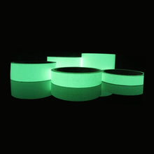 Load image into Gallery viewer, Reflective Glow Tape Self-adhesive Sticker Removable Luminous Tape Fluorescent Glowing Dark Striking Warning Tape, 2cm  x 3m