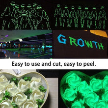 Load image into Gallery viewer, Reflective Glow Tape Self-adhesive Sticker Removable Luminous Tape Fluorescent Glowing Dark Striking Warning Tape, 2cm  x 3m