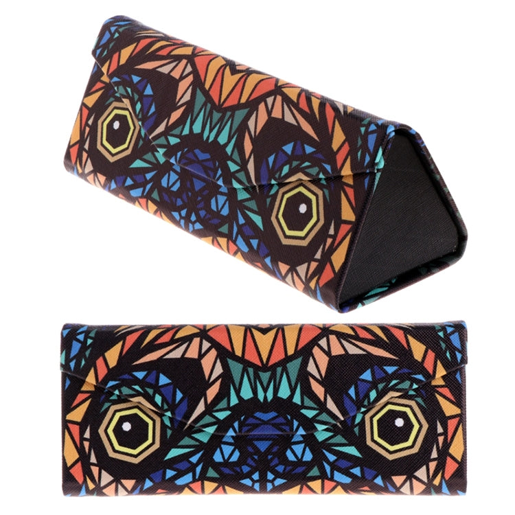 Foldable Triangle Animal Print Glasses Case Sunglasses Myopia Frame Case
