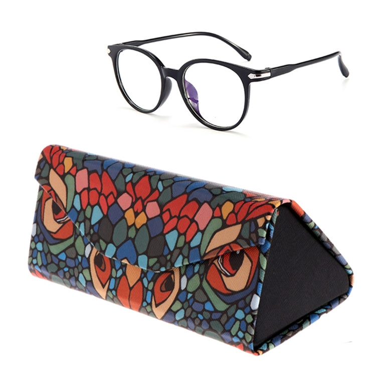 Foldable Triangle Animal Print Glasses Case Sunglasses Myopia Frame Case