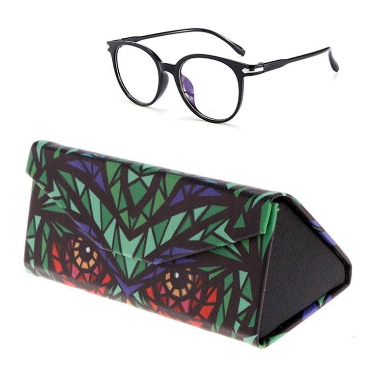 Foldable Triangle Animal Print Glasses Case Sunglasses Myopia Frame Case