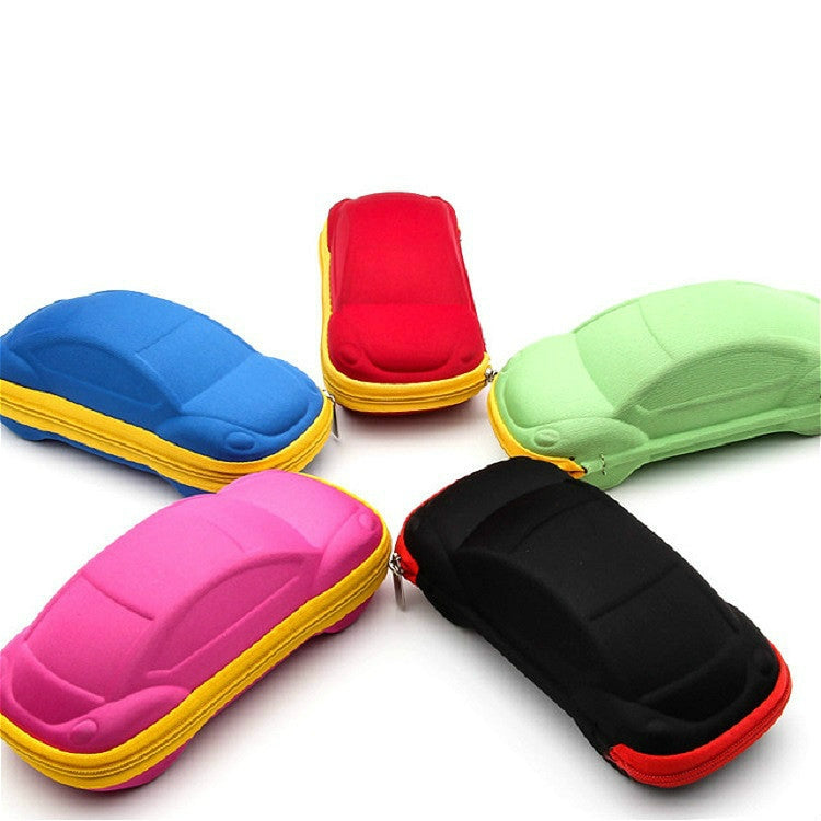 Car Shape EVA Glasses Case Children Portable Drop Resistant Glasses Case, Random Colors Delivery