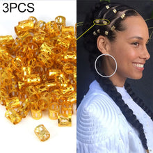 Load image into Gallery viewer, 3 PCS Dreadlocks Aluminum Rice Beads Hair Accessories, Silver, Gold, Mixed
