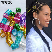 Load image into Gallery viewer, 3 PCS Dreadlocks Aluminum Rice Beads Hair Accessories, Silver, Gold, Mixed