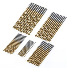 Load image into Gallery viewer, 50 PCS/Set Titanium Coated Drill Bits High Speed Steel Drill Bit Set Power Drilling Tools, 50 PCS/Set Drill Bits
